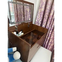 Streamdale Furniture 3-in-1 Compact Vanity Desk with Plip Top Mirror and Drawers