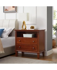 Streamdale Furniture Nightstand with Charging Station and Drawers