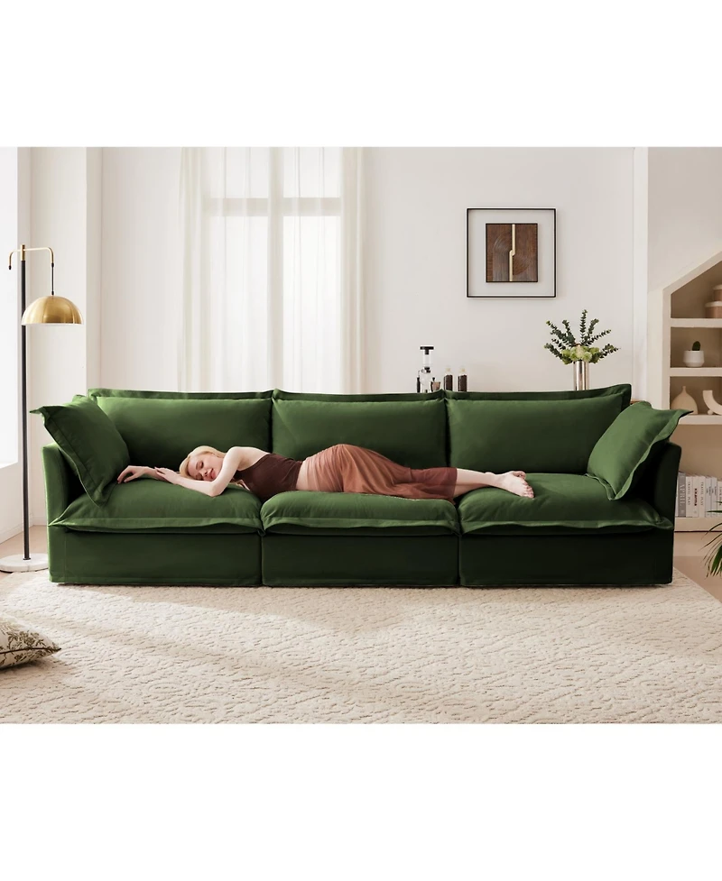 Streamdale Furniture Streamdale Modern Chenille Sofa with Soft Pillows and Armrests