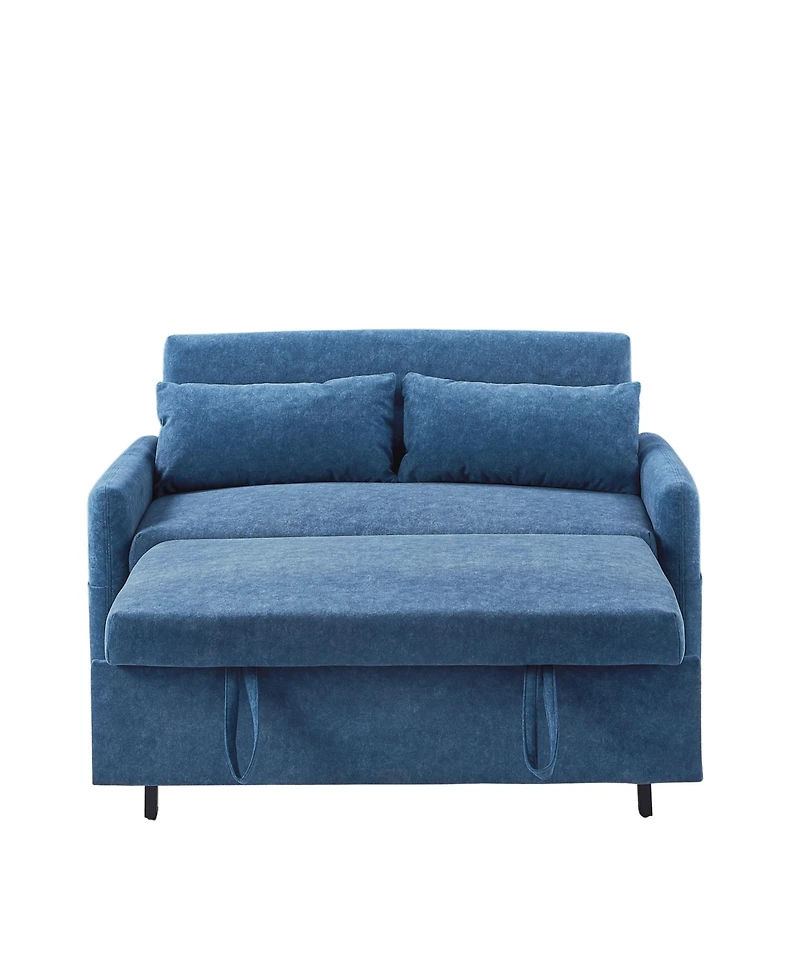 Streamdale Furniture 55" Pull Out Sofa Bed with Adjustable Back, Storage, Pillows, Usb