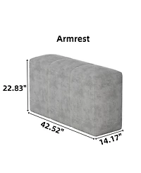 Streamdale Furniture Modern Chenille Modular Sectional Sofa with Pillows