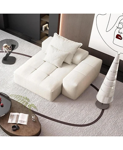 Streamdale Furniture Modern Chenille Modular Sectional Sofa with Pillows