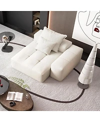 Streamdale Furniture Modern Chenille Modular Sectional Sofa with Pillows