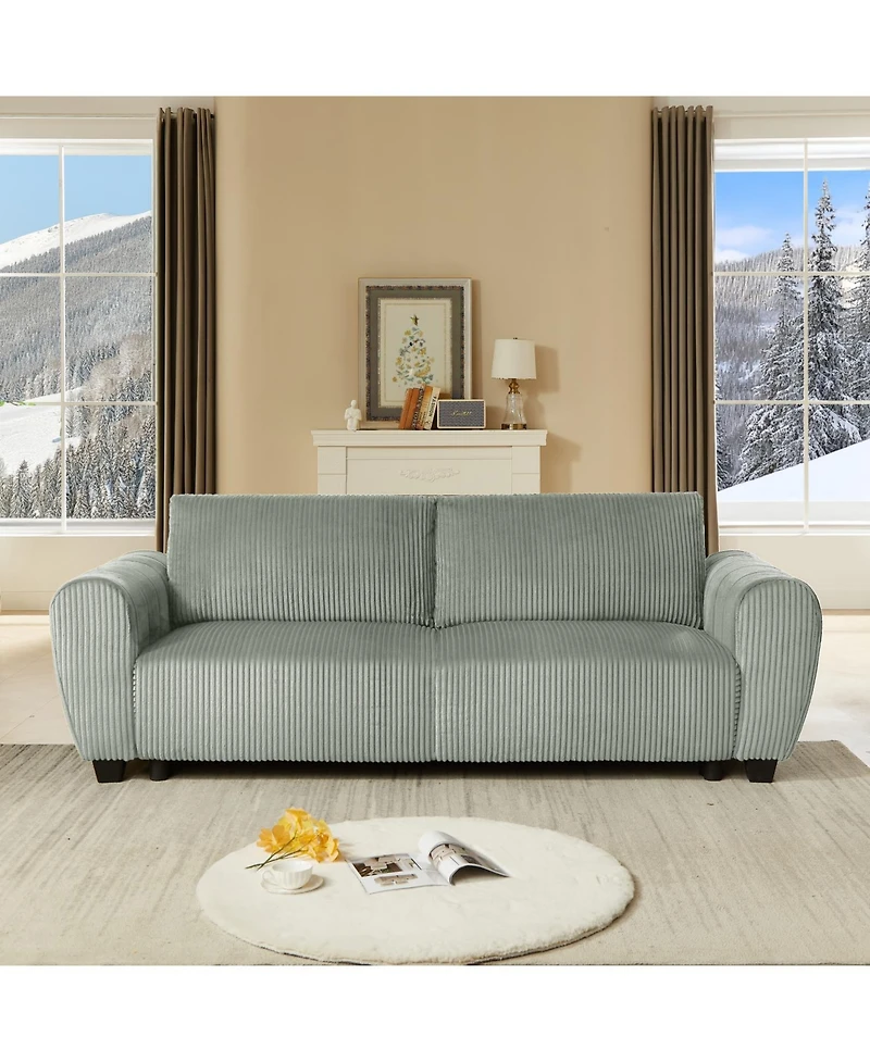 Streamdale Furniture Corduroy Sleeper Sofa with Storage