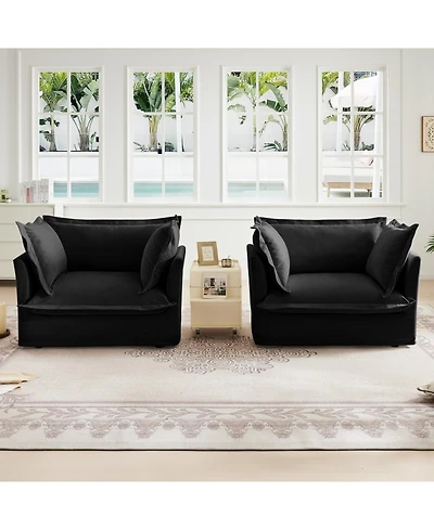 Streamdale Furniture Set of 2 Slipcovered Armchairs