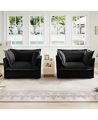 Streamdale Furniture Set of 2 Slipcovered Armchairs