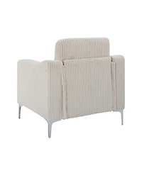 Streamdale Furniture Convertible Corduroy Sectional Sofa - Beige