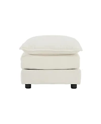 Streamdale Furniture Chenille Ottoman/Footrest - White Chenille