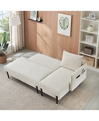 Streamdale Furniture Corduroy Sofa with 3 Pillows