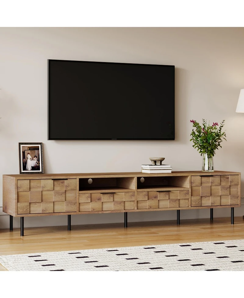 Streamdale Mid Century Tv Stand - Media Console for 85" TVs