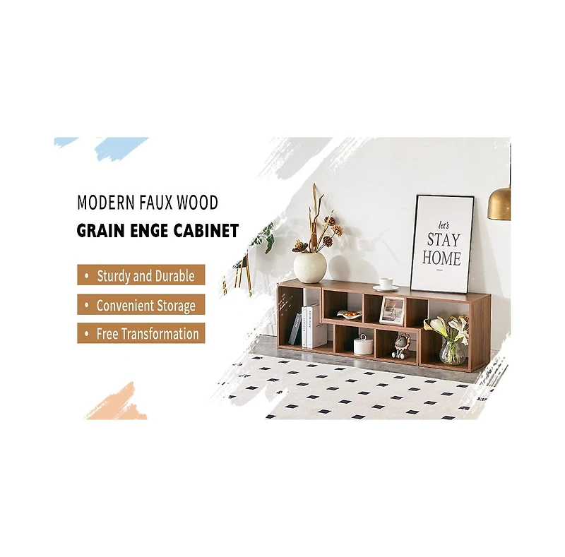 Streamdale Furniture Cube Tv Stand Media Center - Open Storage Bookcase Shelf