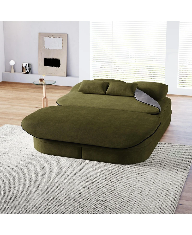 Streamdale 75" Foldable Sofa Bed with Blanket
