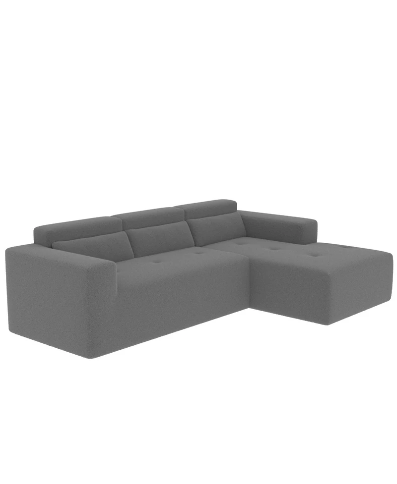 Streamdale Furniture 109" Modern Modular Sectional Sofa, Teddy Fabric, L-Shaped Couch with Chaise