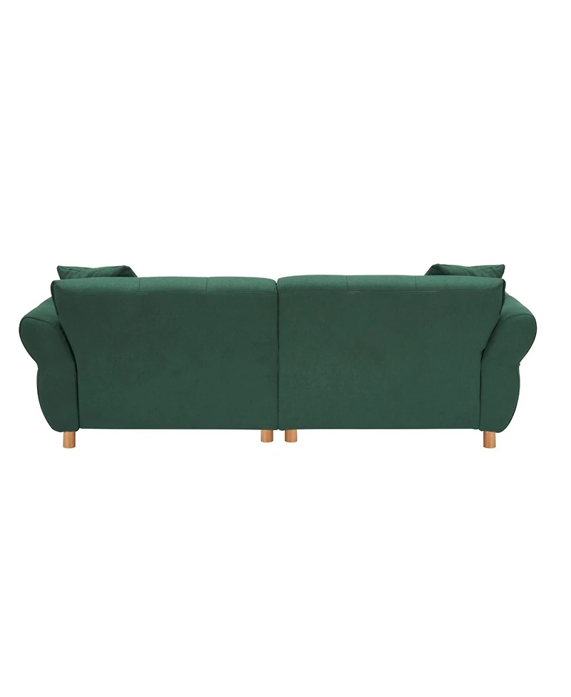 Streamdale Furniture Teddy Sofa (Green) w/ 2 Pillows - Apartment/Office/Living Room