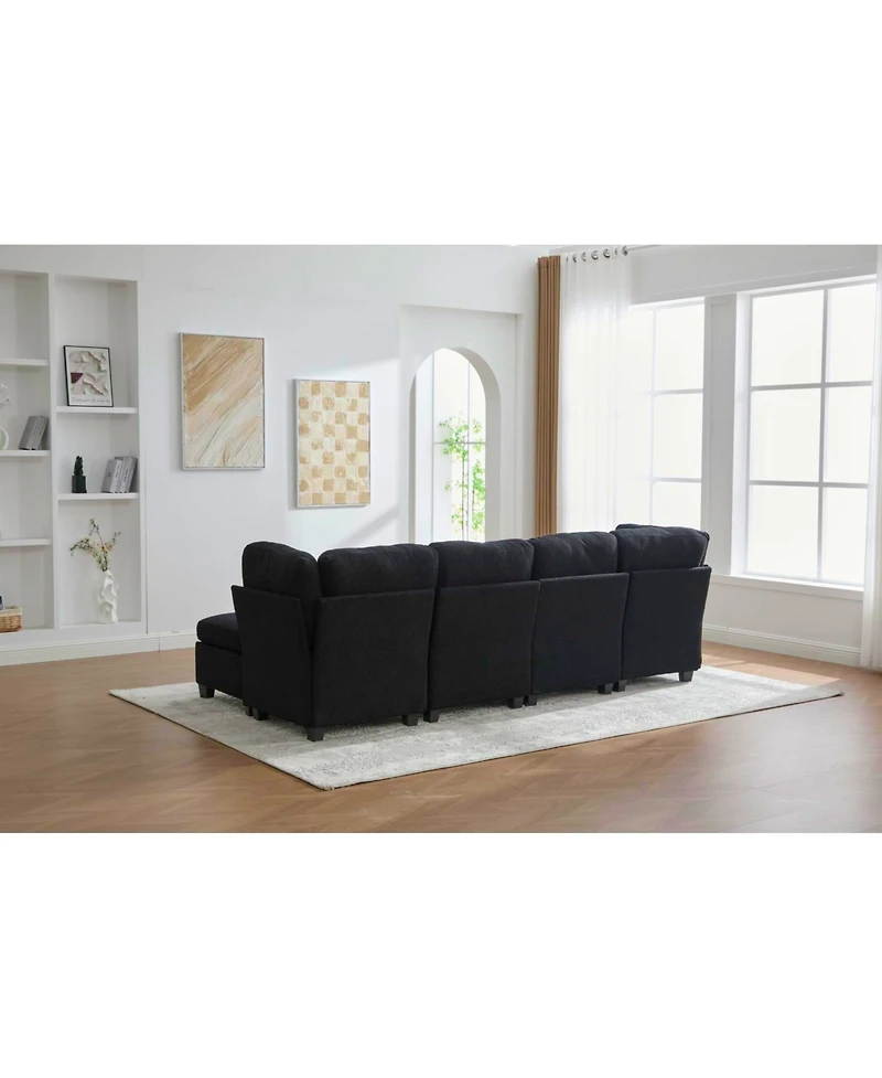 Streamdale Modular Sectional Sofa- Convertible 6-Seat Couch with Chaise & Ottoman