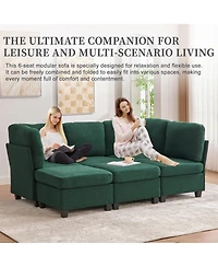 Streamdale Furniture Streamdale Modular Sectional Sofa- Convertible 6-Seat Couch with Chaise & Ottoman