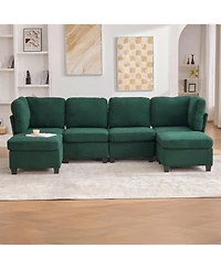 Streamdale Furniture Streamdale Modular Sectional Sofa- Convertible 6-Seat Couch with Chaise & Ottoman