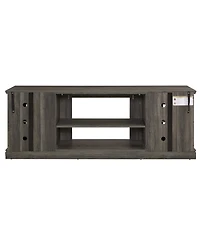Streamdale Furniture 70" Modern Grey Tv Stand with 2-Door Storage
