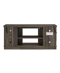 Streamdale Furniture 58" Modern Grey Tv Stand with 2-Door Storage