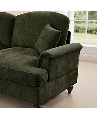 Streamdale Furniture Streamdale Green Modular Sofa Set with Flared Arms & Removable Skirts