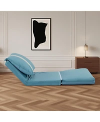 Streamdale Furniture Corduroy Floor Sofa Bed - Adjustable, Foldable, Space-Saving