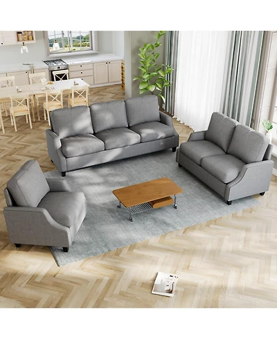 Streamdale Furniture 3-Piece Modern Living Room Sofa Set