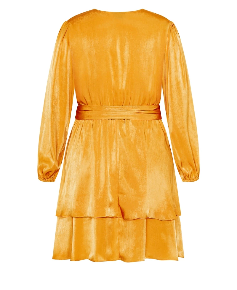 City Chic Women's Twisted Ruffle Dress