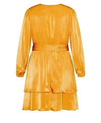 City Chic Women's Twisted Ruffle Dress