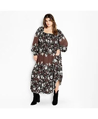 City Chic Women's Sadie Placement Dress