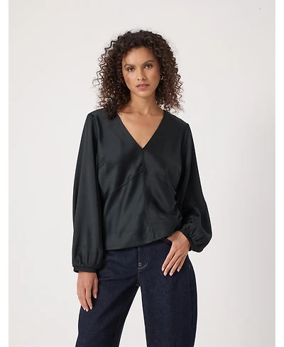 Hush Women's Grace Satin Long Sleeve Top