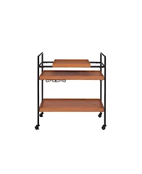 Clihome Lisses Chrome Finish Serving Cart