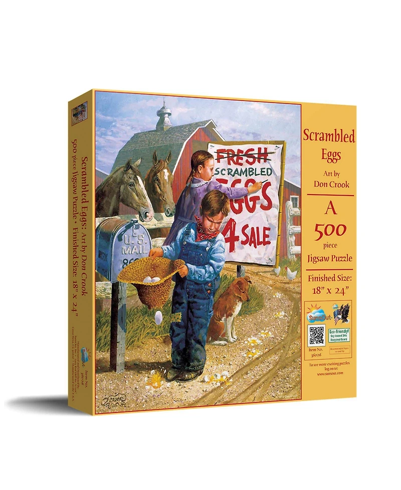 SunsOut Scrambled Eggs 500 piece Jigsaw Puzzle
