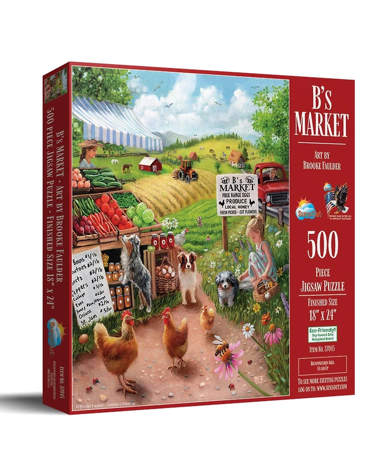 SunsOut Bs Market 500 piece Jigsaw Puzzle for Adults