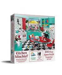 SunsOut Kitchen Mischief 500 piece Jigsaw Puzzle for Adults