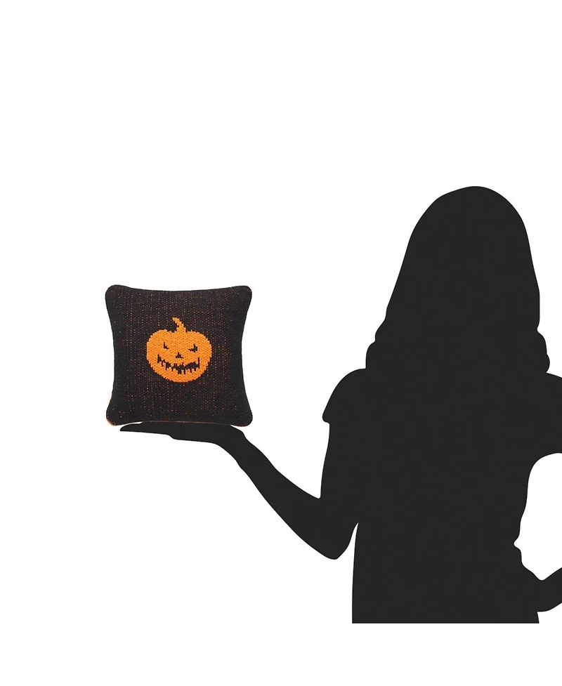 10" x 10" Jack-o-Lantern Halloween Throw Pillow