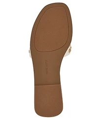 Nine West Women's Gomaz Embellished Flat Slip-On Sandals