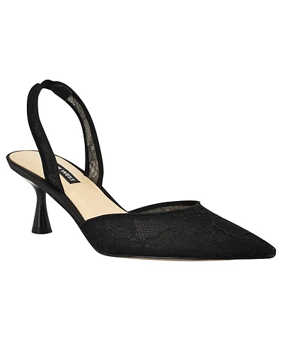 Nine West Women's Rizze Kitten Heel Slingback Pumps