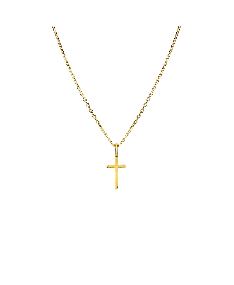 Bearfruit Jewelry 14k Gold Plated Marielle Mini Cross Necklace Holiday Gift Idea.