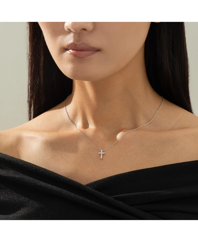 Bearfruit Jewelry Plated Aveline Crystal Cross Necklace Holiday Gift Guide