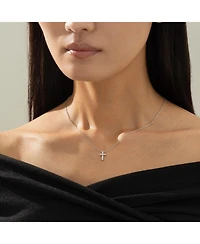 Bearfruit Jewelry Plated Aveline Crystal Cross Necklace Holiday Gift Guide