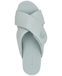 Calvin Klein Women's Renley Criss-Cross Slip-On Flat Sandals