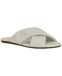 Calvin Klein Women's Renley Criss-Cross Slip-On Flat Sandals