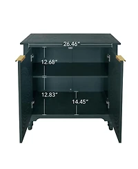 Casainc Hollow-Carved 2 Door Accent Cabinet Sideboard Buffet Storage Cabinet with Adjustable Shelf