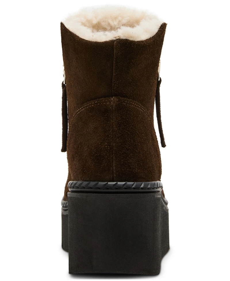 Steve Madden Women's Drift-f Platform Zipper Wedge Booties