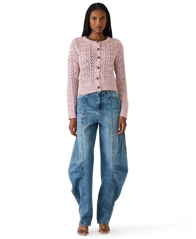 Steve Madden Women's Jordyn Crewneck Cardigan