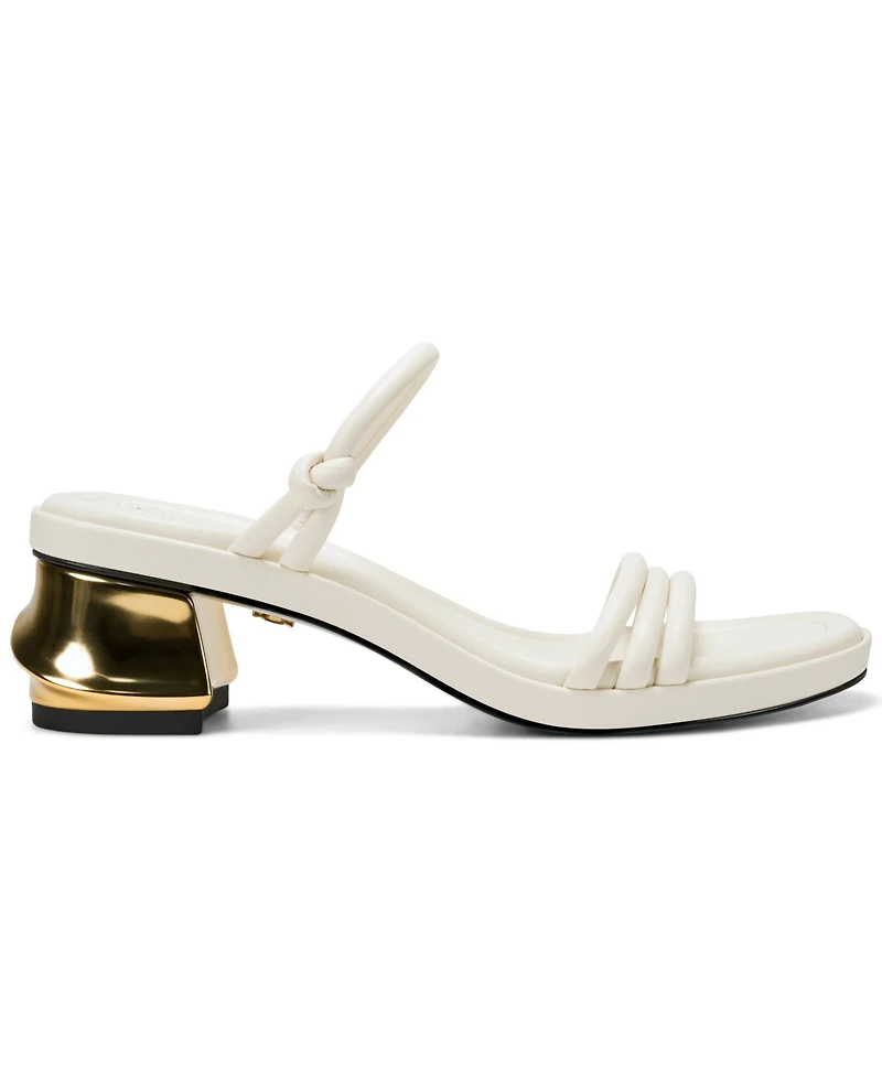 Donna Karan New York Women's Tafeta Multi Band Heeled Sandals