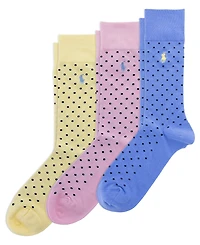 Polo Ralph Lauren Men's 3-Pk. Classic Dot Dress Socks