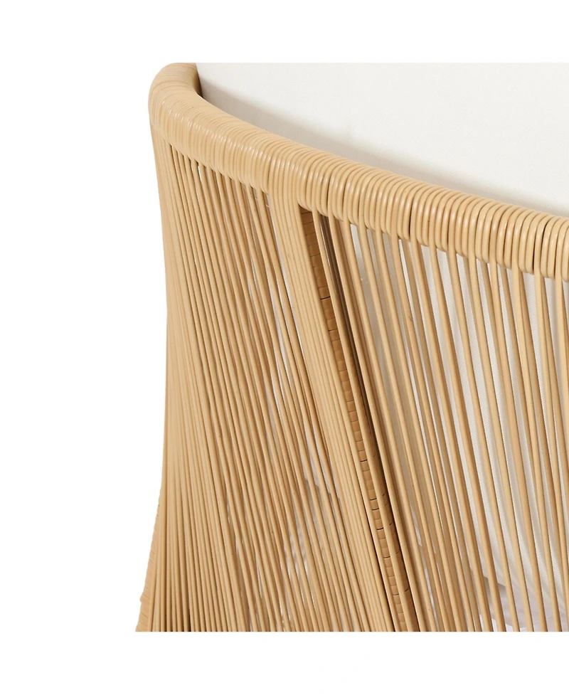 Streamdale Furniture Acacia & Wicker Outdoor Club Chairs - Brown/Beige