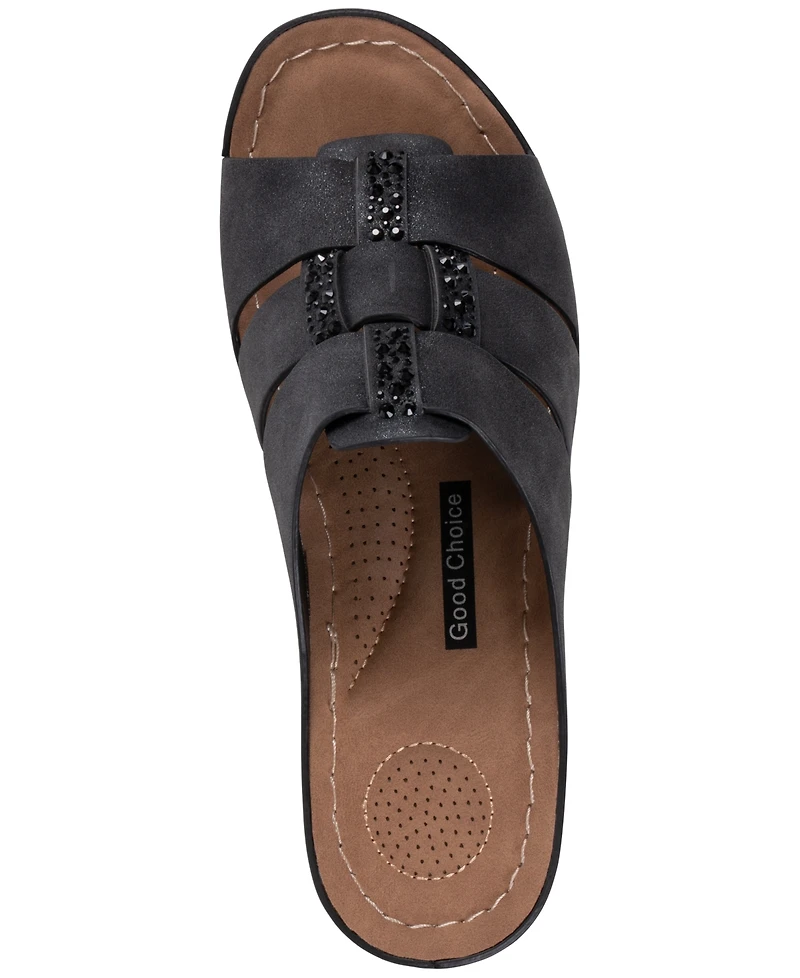 Gc Shoes Women's Monte Embellished Slip-On Sandals