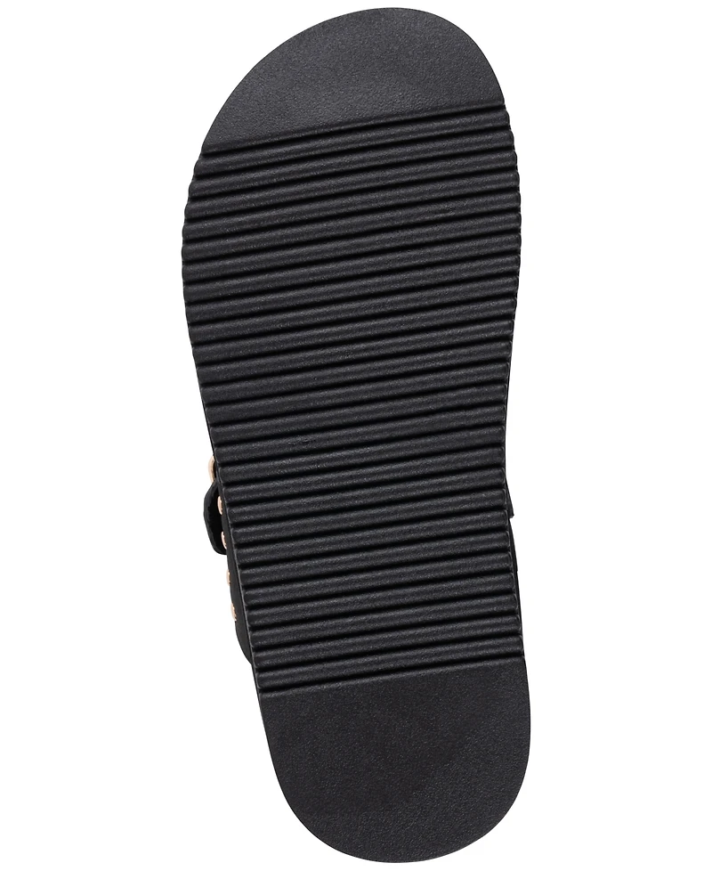 Gc Shoes Women's Buckle Detail Slip-On Flat Sandals